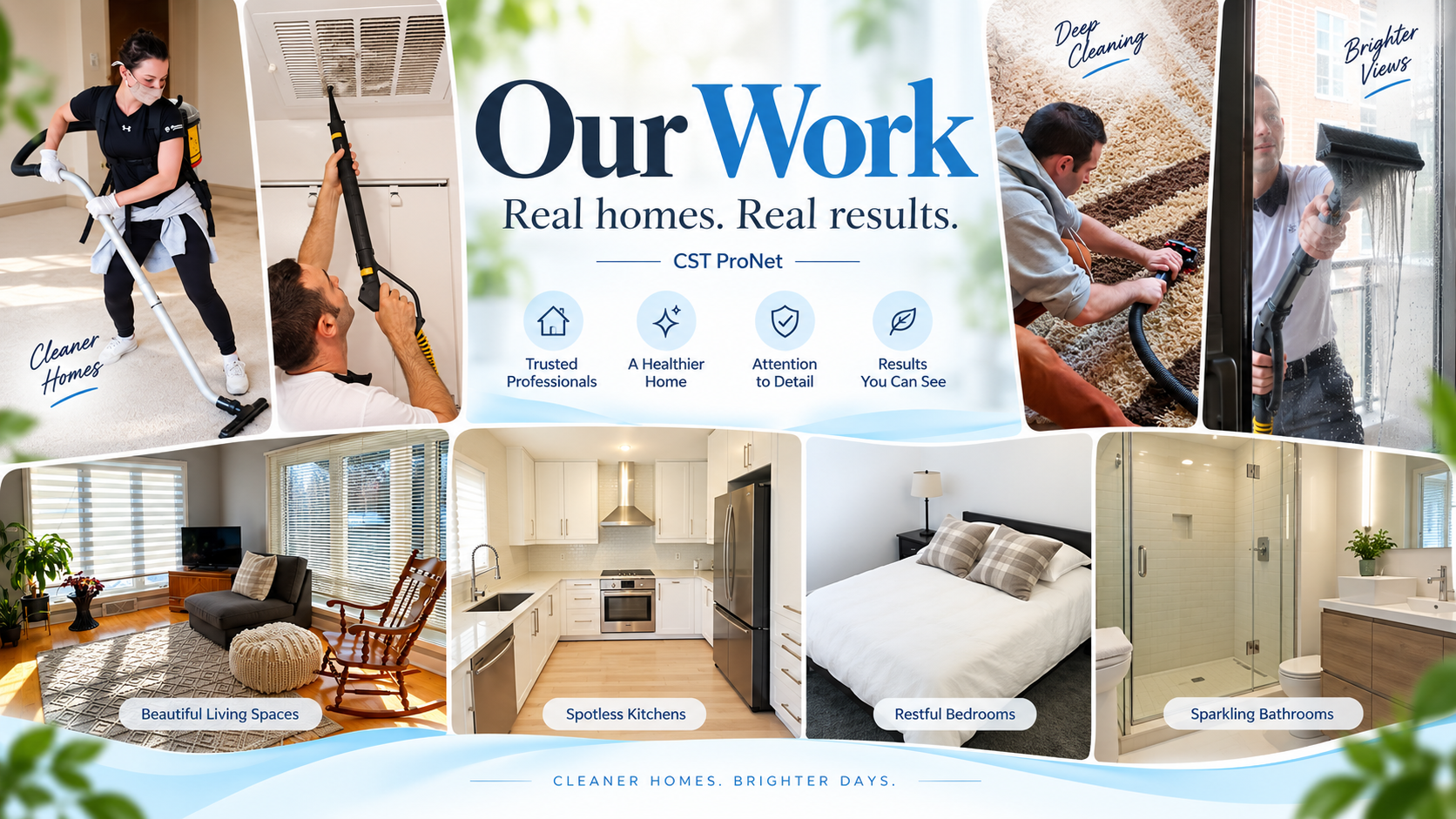 CST ProNet cleaning work and finished residential spaces
